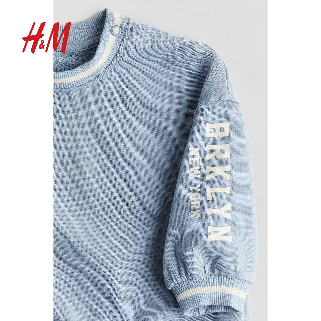 Детская одежда HM, толстовка для мальчика, детская легкая повседневная кофта с круглым вырезом и длинными рукавами, 1236874