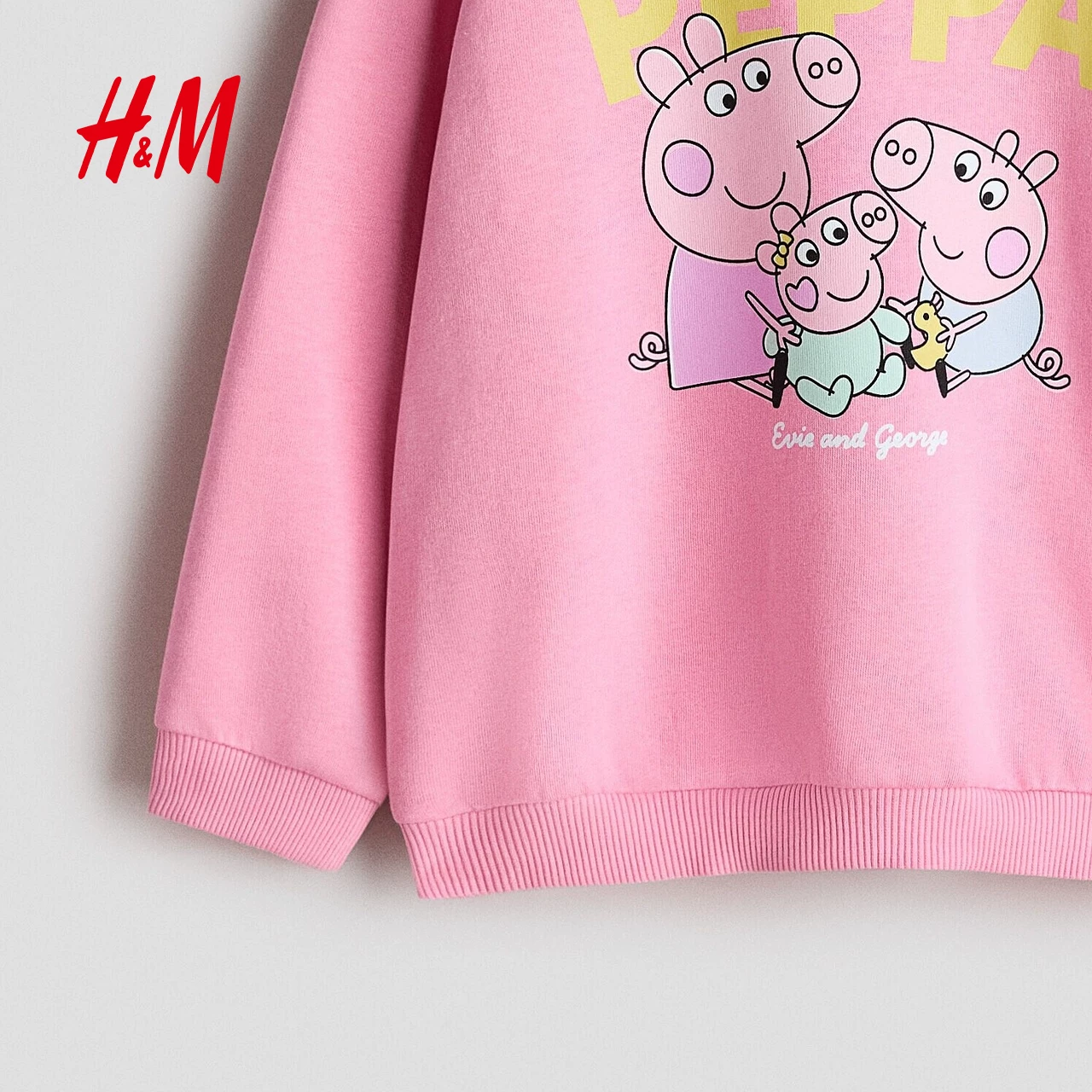 [Peppa Pig] HM детская одежда для девочек толстая футболка плюс теплый верх 1267711