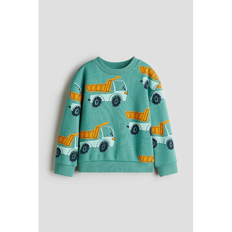 "Children's sweatshirt for boys, long-sleeve with a round collar, children's clothing"