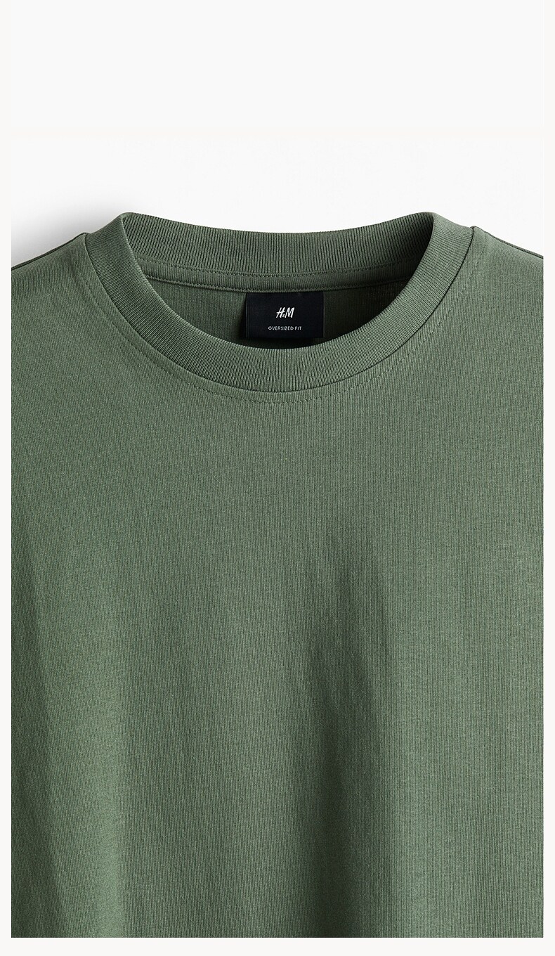 Модная базовая хлопковая футболка, в американском стиле, свободный крой, H&M 