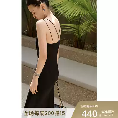Mogas blogger vacation bi 45 degrees oblique cut heavy weight acetic acid satin retro temperament sling dress female summer