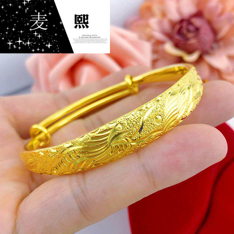 24k emulated gold bracelet Vietnamese sand gold hand ring false push-pull long gilded bracelet natural delicacy full of stars