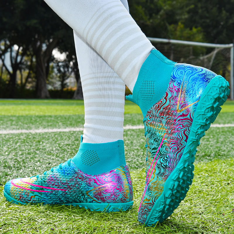 Football shoes Men's C Rosting guest high cylinder mandarin duck Nails Female Non-slip AG Long Nail Student Boy Little Li Zi Training Shoes