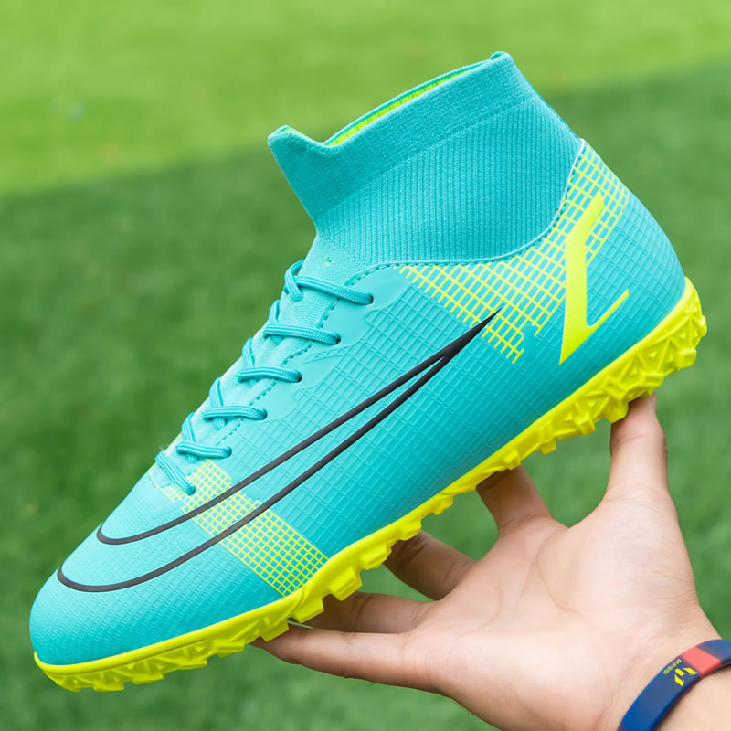 Mbapeccro football shoes cr7 Assassin 14 High Cylinder Ag Long Crushed Nails Large Size Training Shoes Male Student Children Long Nails