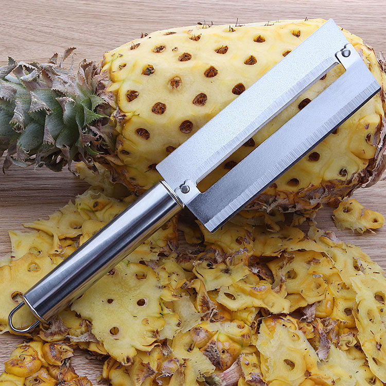 Home Stainless Steel Pinewood Knife Peeling Machine Peeled Pineapple for domestic paring with peeling knife Pineapple Knife pineapple knife