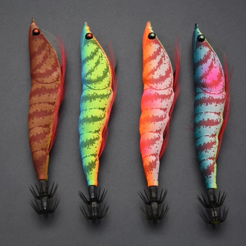 YO-ZURI Japan imported wooden shrimp No. 4 0 120mm luminous road sub-bait fake bait barbed tail full hook fake shrimp