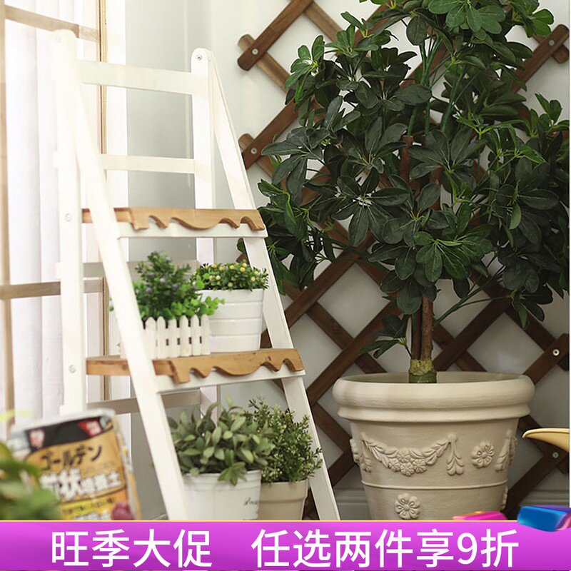 Alice Cross Flower Bottle Thickness Resin Balcony Outdoor Large Pot Green Flowers High-end European High Basin