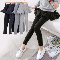 Girl Pure Cotton Pants Han Costume Childrens Dress Fair Fake Two Pants Outside Wears