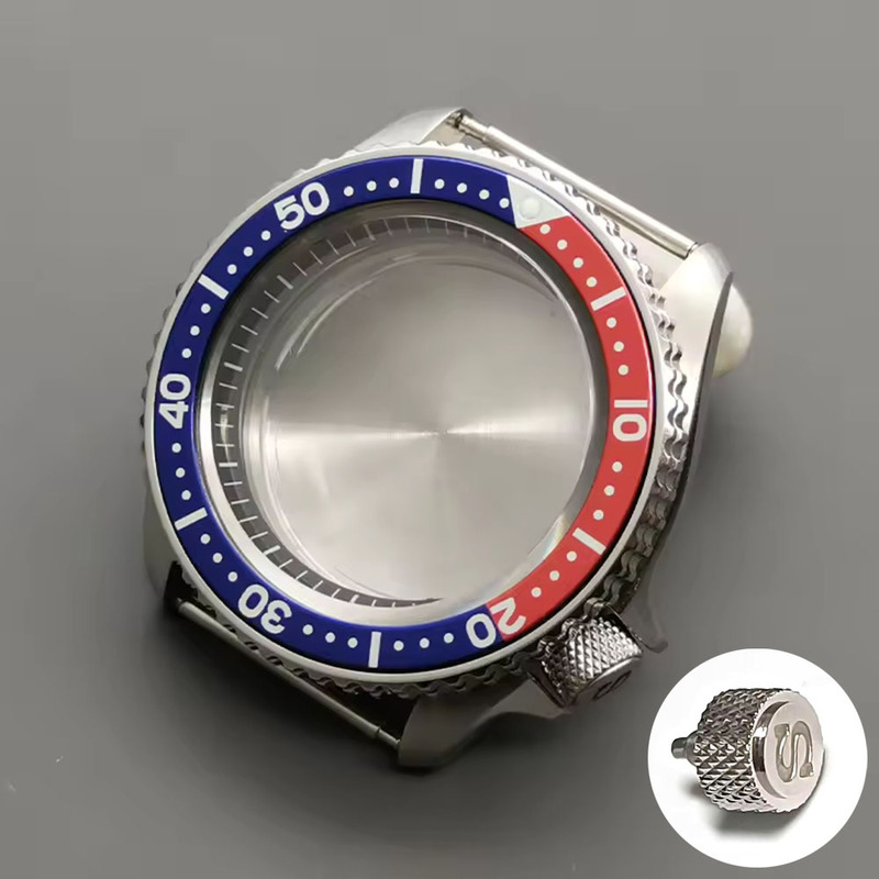 Watch Accessories Replacement for Seiko Skx007 Case, Single Bezel Glass, S Crown, Suitable for Nh35/Nh36 Movement