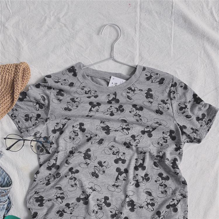 B27 American DAN Value Recommended Cute Pop Mickey Print Half Sleeve T-Shirt