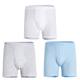 [3 Pack] Underwear Three-Gun Pure Cotton Ribbed Underwear Large Size Cotton Boxer Briefs Men's High Waist Boxer Briefs 50036