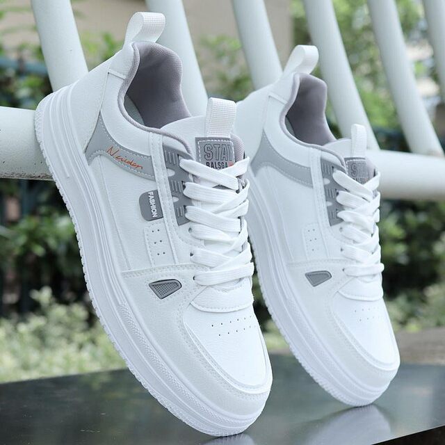 Spring and Summer Leather Waterproof Sports Shoes for Men 2026 New Versatile White Shoes Trendy Casual Niche Sneakers