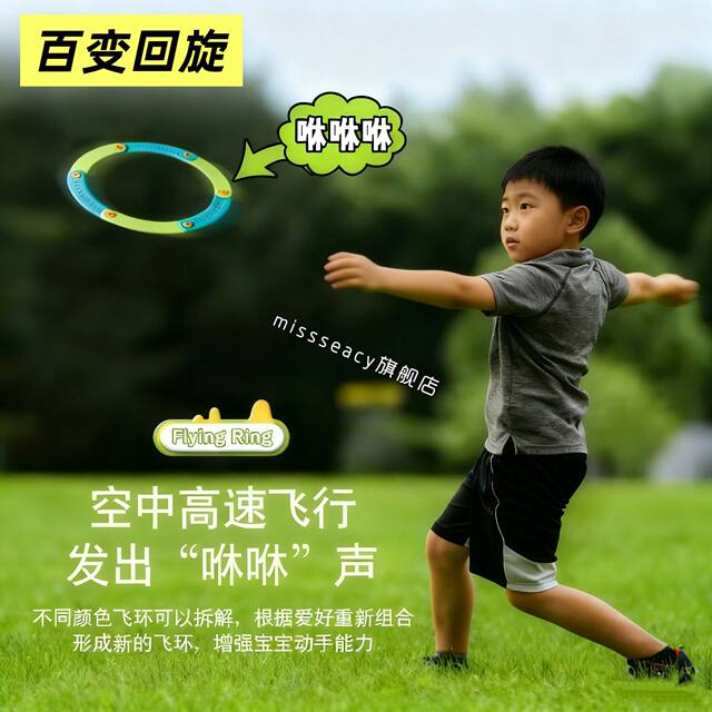 Variety of Silent Flying Rings, Multi-Person Interactive Outdoor Sports Toys, Children's Parent-Child Games, Plastic Flying Discs