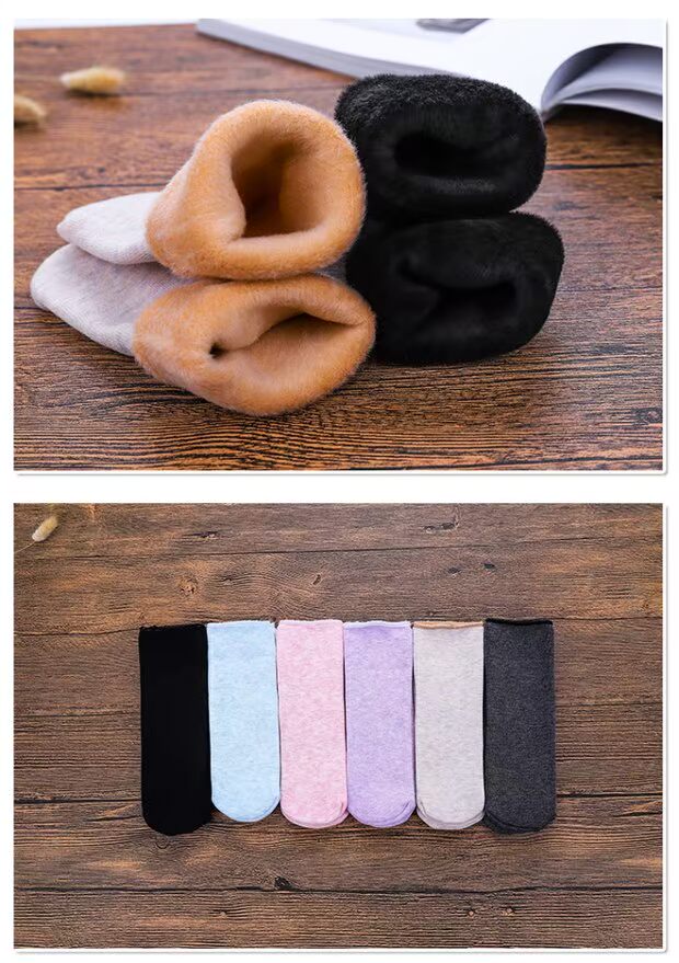 Vớ tuyết trẻ em màu cotton mùa thu và mùa đông vớ cho bé trai và bé gái vớ trong vớ và vớ nhung dày cho bé quần tất cho bé giá tốt