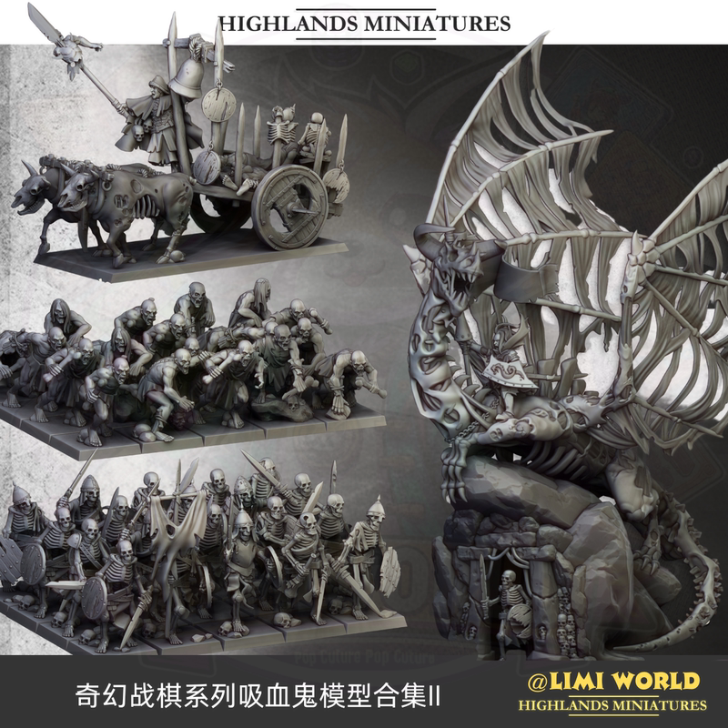Fantasy War Chess Vampire Collection Ii Zombie Dragon Skeleton Warrior Old World Resin Board Game Role-Playing Hammer Model Fantasy War Chess Vampire Collection Ii Zombie Dragon Skeleton Warrior Old World Resin Board Game Role-Playing Hammer Model