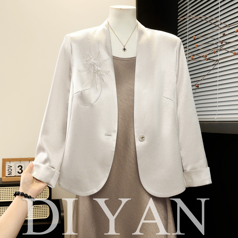 Elegant Mother-In-Law Spring Dress Set 2026 New Style Noble Middle-Aged and Elderly Spring and Autumn Formal Dress Two-Piece Set