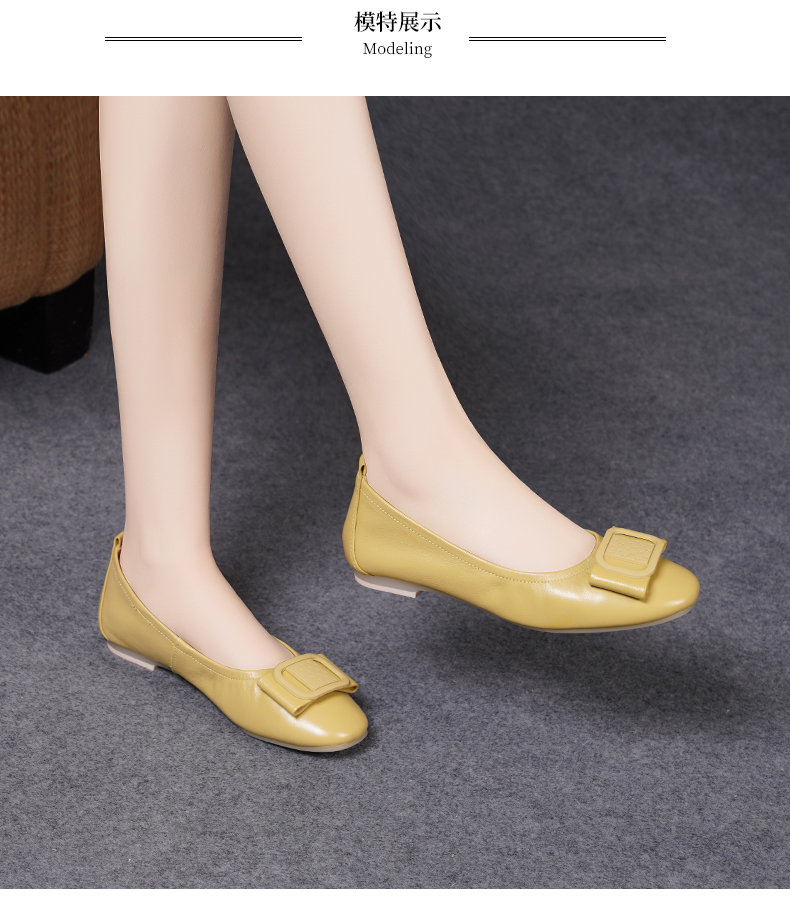 C8427 1520K GIÀY DA NỮ JIARELA MŨI TRÒN ĐẾ MỀM MÙA HÈ GIÀY DÉP NỮ DA BÒ G04 SẢN PHẨM MỚI