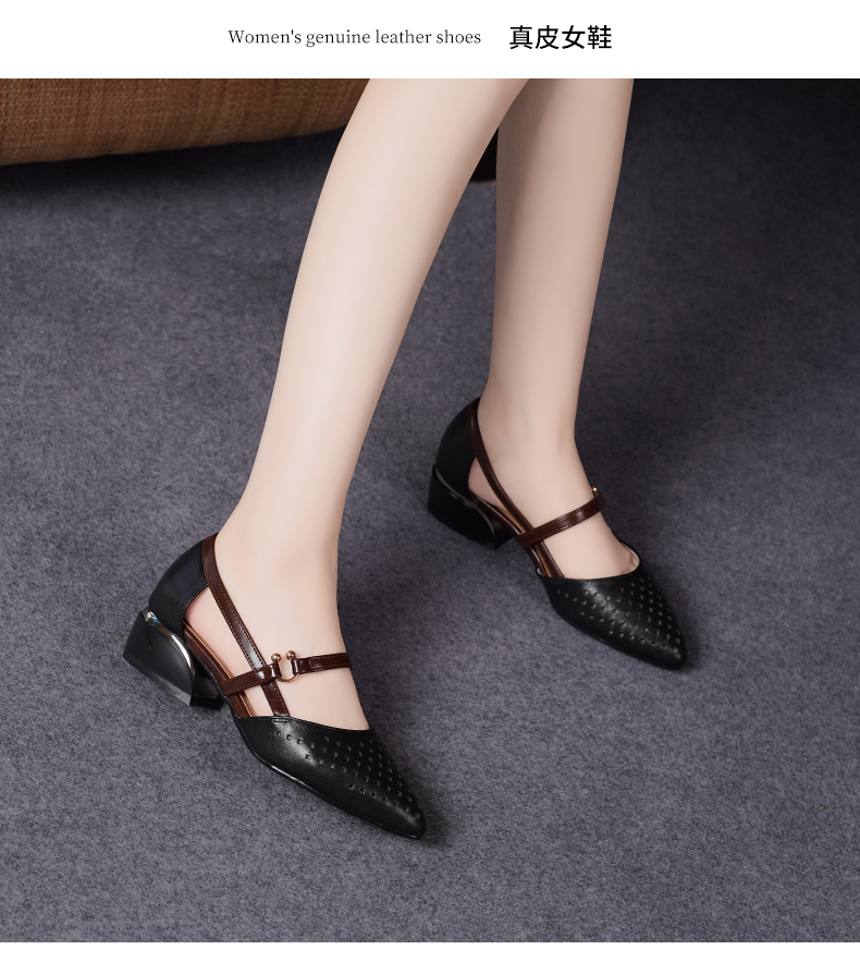 C8360 1620K GIÀY DÉP SANDAL NỮ JIARELA MŨI NHỌN ĐẾ MỀM MÙA HÈ TRUNG NIÊN GIÀY DÉP NỮ DA BÒ G05 SẢN PHẨM MỚI