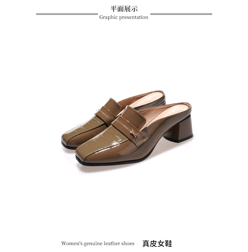C8378 1520K GIÀY CAO GÓT NỮ JIARELA MÙA HÈ GIÀY DÉP NỮ DA BÒ G04 SẢN PHẨM MỚI