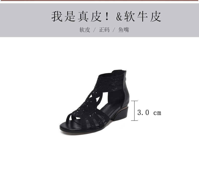 C8361 1900K GIÀY BOOT CỔ THẤP NỮ JIARELA GÓT VUÔNG MÙA HÈ TRUNG NIÊN GIÀY DÉP NỮ DA BÒ G05 SẢN PHẨM MỚI