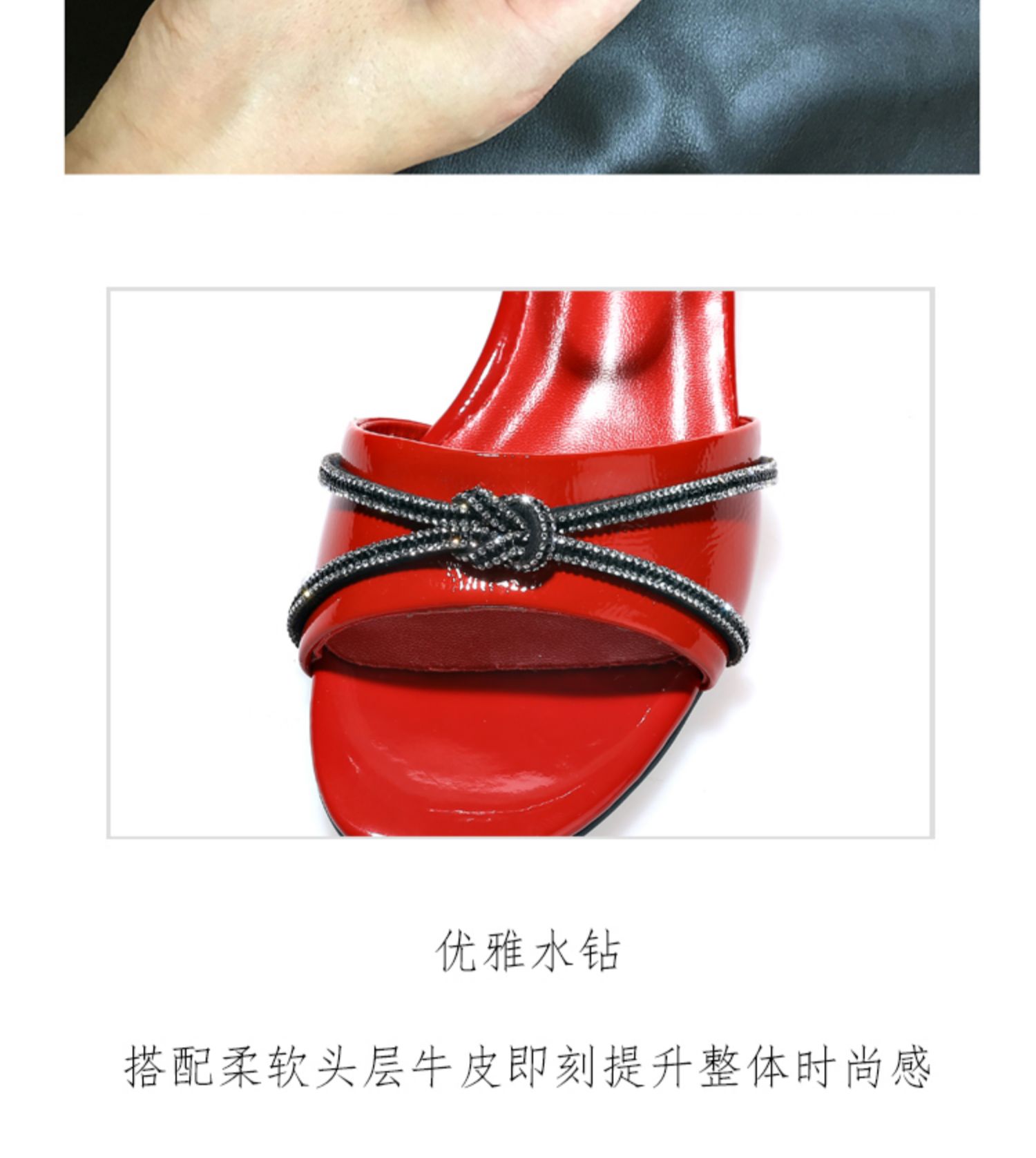 C8455 1520K GIÀY DÉP SANDAL NỮ JIARELA GÓT VUÔNG MÙA HÈ TRUNG NIÊN GIÀY DÉP NỮ DA BÒ G04 SẢN PHẨM MỚI