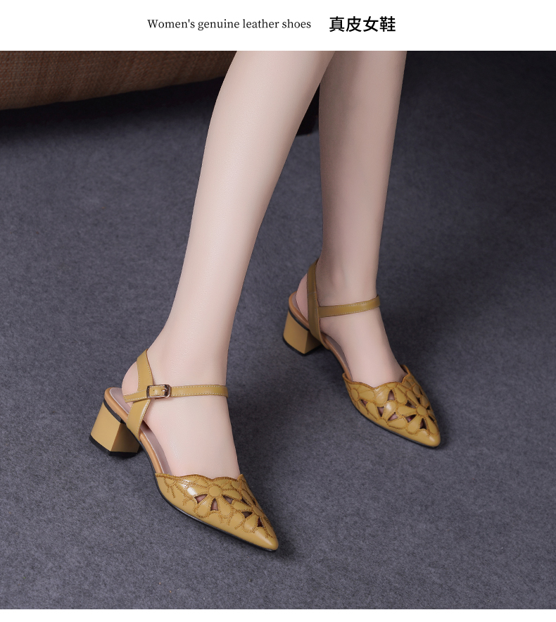 C8301 1520K GIÀY DÉP SANDAL NỮ JIARELA MÙA HÈ TRUNG NIÊN GIÀY DÉP NỮ DA BÒ G04 SẢN PHẨM MỚI