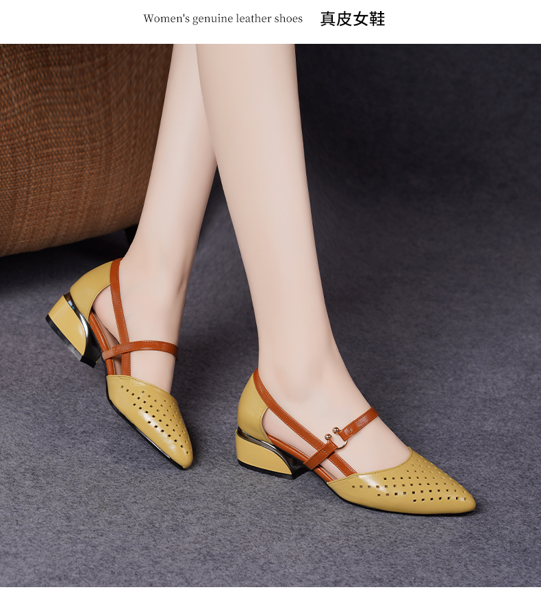 C8360 1620K GIÀY DÉP SANDAL NỮ JIARELA MŨI NHỌN ĐẾ MỀM MÙA HÈ TRUNG NIÊN GIÀY DÉP NỮ DA BÒ G05 SẢN PHẨM MỚI