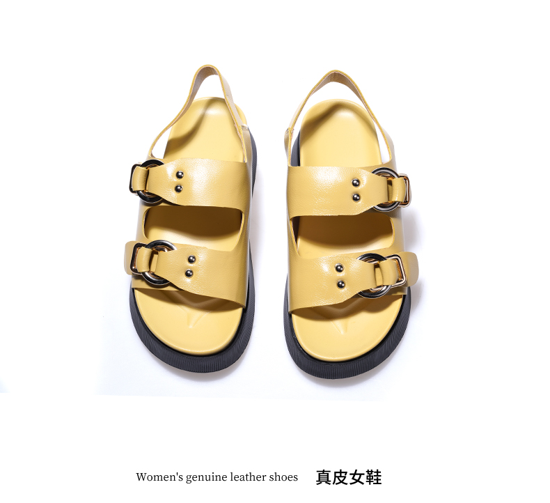 C8302 1810K GIÀY DÉP SANDAL NỮ JIARELA ĐẾ MỀM MÙA HÈ ĐẾ CAO GIÀY DÉP NỮ DA BÒ G05 SẢN PHẨM MỚI