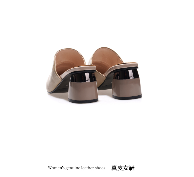 C8335 1620K GIÀY CAO GÓT NỮ JIARELA MŨI NHỌN GÓT VUÔNG MÙA HÈ GIÀY DÉP NỮ DA BÒ G05 SẢN PHẨM MỚI