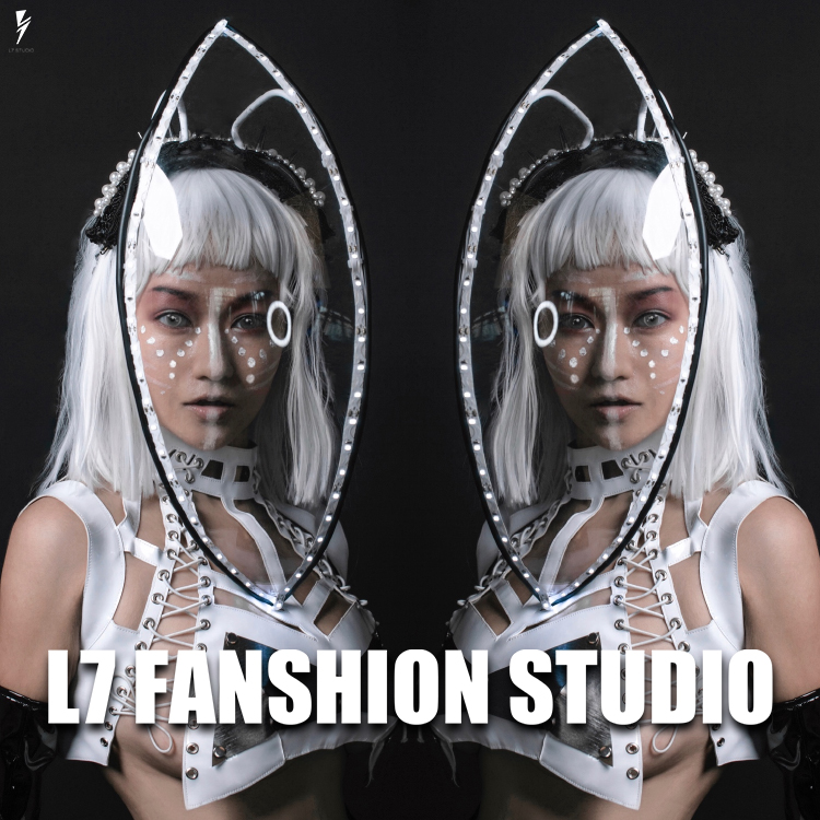L7STUDIO new biochemical immunized-led transparent mask gogo for women's tech sense nightclub bar ds