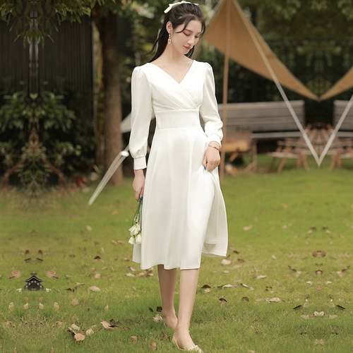 Вечернее платье, элитный демисезонный белый лонгслив, коллекция 2023