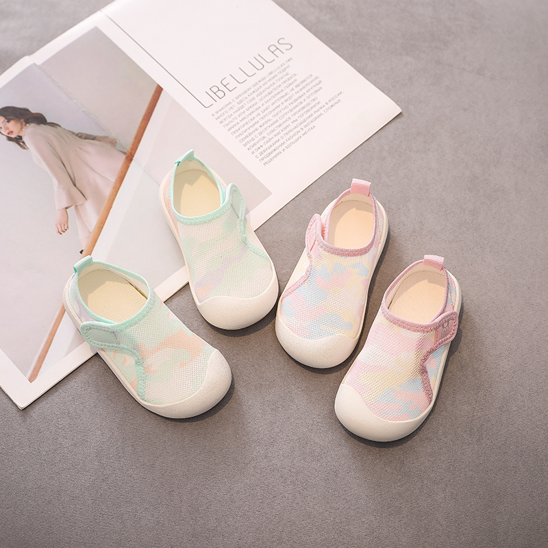 Baby Girl's Shoes for Kindergarten, Boys' Indoor Shoes for Kindergarten, 0-1 to 5 Years Old, Breathable Mesh Home Shoes for Infants, Spring and Autumn