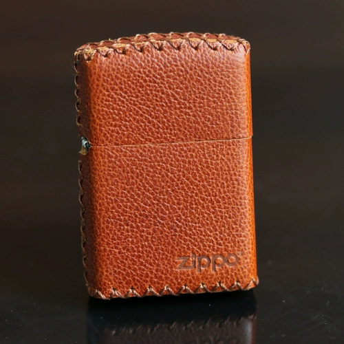 Кожаная зажигалка ручной работы, защитный чехол, из натуральной кожи