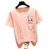 Летняя белая тонкая бамбуковая хлопковая футболка, 2024 года, оверсайз