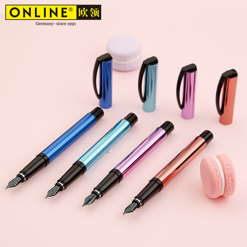 ONLINE European collar imported from Germany VISION electroplating business office practice calligraphy pen adult male and female students writing gift high-end pen birthday gift teacher official gift box