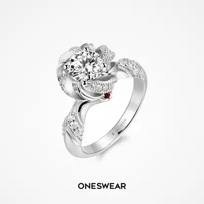 VAN GOGH ONESWEAR MIDSUMMER NIGHT FOUNTAIN 18K GOLD PLATINUM RING PROPOSAL ENGAGEMENT CUSTOM DIAMOND ring FEMALE 1 carat