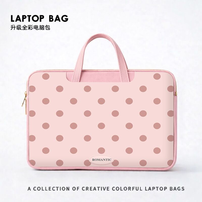 Colorful Polka Dot Niche Laptop Bag, Suitable for Women, Compatible with Huawei Matebook 14, Apple 15.6inch, Lenovo Xiaoxin 13inch, Notebook Tablet Storage Bag, New Model Colorful Polka Dot Niche Laptop Bag, Suitable for Women, Compatible with Huawei Matebook 14, Apple 15.6inch, Lenovo Xiaoxin 13inch, Notebook Tablet Storage Bag, New Model