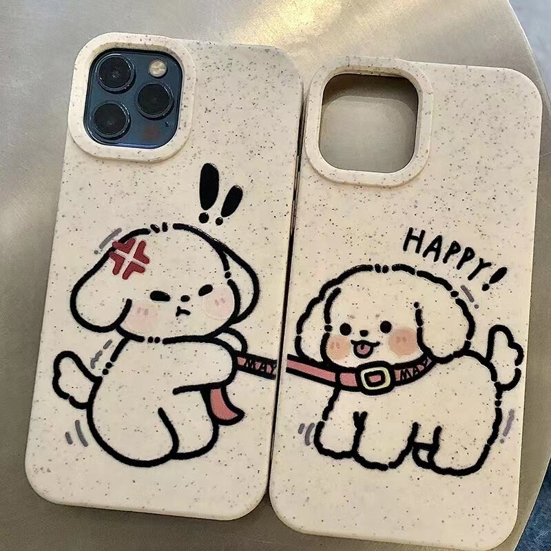 Biodegradable Couple Mobile Phone Case Suitable for iPhone 16 /15Xsmax Apple 14Pro Women's Xr/7Plus Anti-Fall 14Promax Silicone Soft Apple 13/12/11 Lens All-Inclusive 8/X