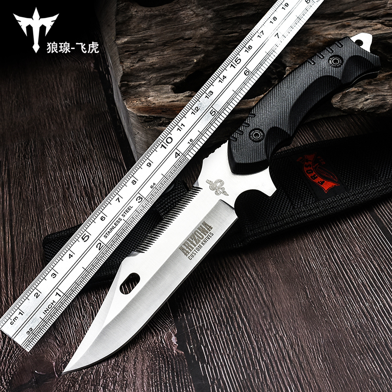 Cutter anti-body military-industrial field Knife Army Blade Knife Tritium Gas Knife Army Knife Outdoor Geometric Knife Tritium Gas Carry-on