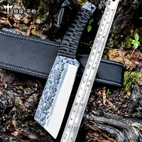 Dao thẳng ngoài trời hoang dã sống sót kiếm tự vệ knife dao không khí công cụ có độ cứng cao với dao sắc nhọn rèn lưỡi mở - Công cụ Knift / công cụ đa mục đích dao thụy sĩ đa năng