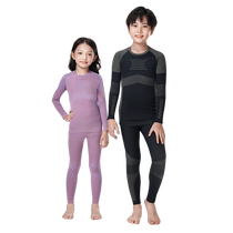 Ski quick-drying clothing childrens moisture-wicking breathable compression clothing womens thermal underwear mens professional outdoor sports suit
