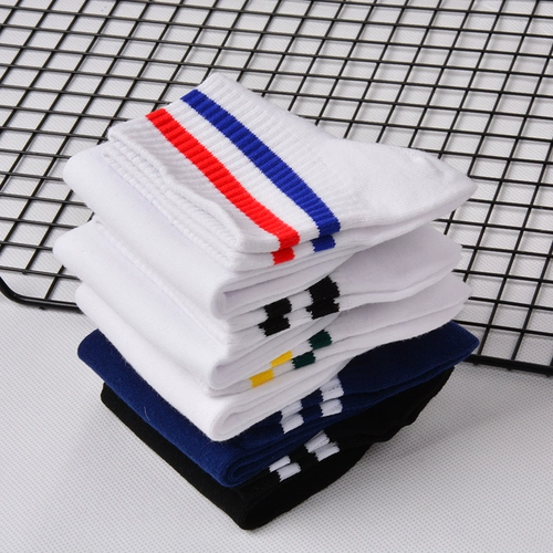 Спортивные носки для мальчиков, белые гольфы для школьников, средней длины, осенние