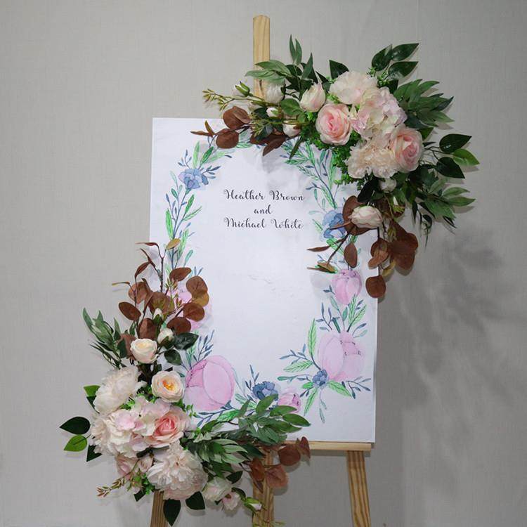 Wedding Greeting Cards Waterboard Flower Signs Floral Guide Cards For Flowers And Flowers Art Wedding Celebration Props Corner Flowers