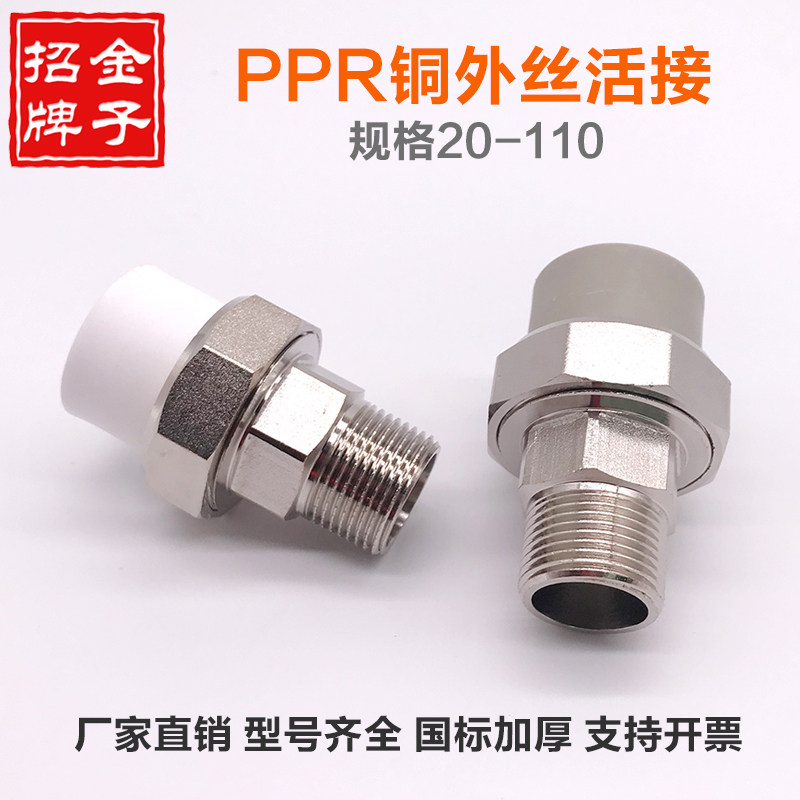 ppr Outer wire Alive Pick Up Diameter 20 20 25 25 40 40 50 63 75 90110 Brass Heterodiameter Outer Tooth Active Joint