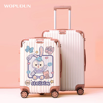 Suitcase woman 2022ins net red password pull bar case leather case mute sturdy small 20 inch universal wheel aluminum frame