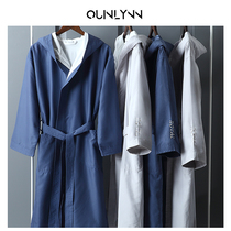 Bathrobe mens and womens length sleepwear bursas ratio pure cotton water suction speed dry bathrobe lovers pyjamas to thicken winter