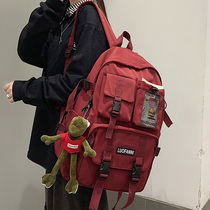 Senior high school student schoolbag female Korean college students junior high school students large capacity trend travel backpack male ins backpack