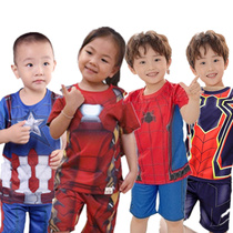 American Spider-Man Steel Clothes Children Superhero Captain Performance Costume Halloween ironman Performance Costume