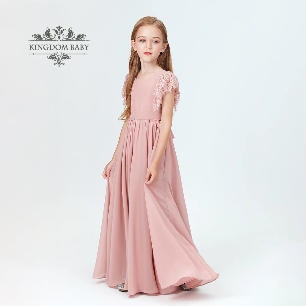 Children's dress female summer flower children wedding girl dress host dress girl lace sleeve piano playing dress