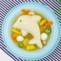 Cute rabbit dolphin flower type love rice abrasive animal rice ball mold children DIY rice lunch tool